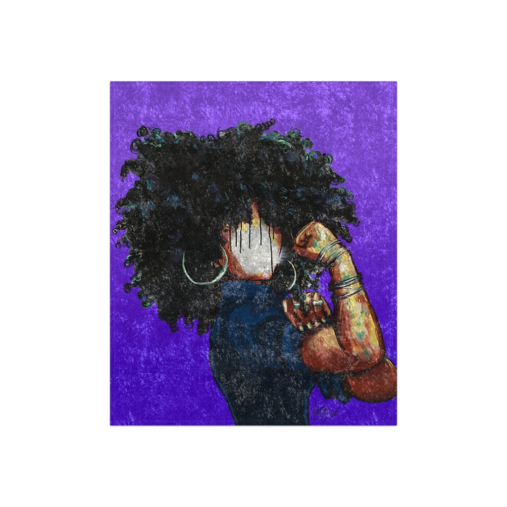 Naturally the Riveter PURPLE Crushed Velvet Blanket