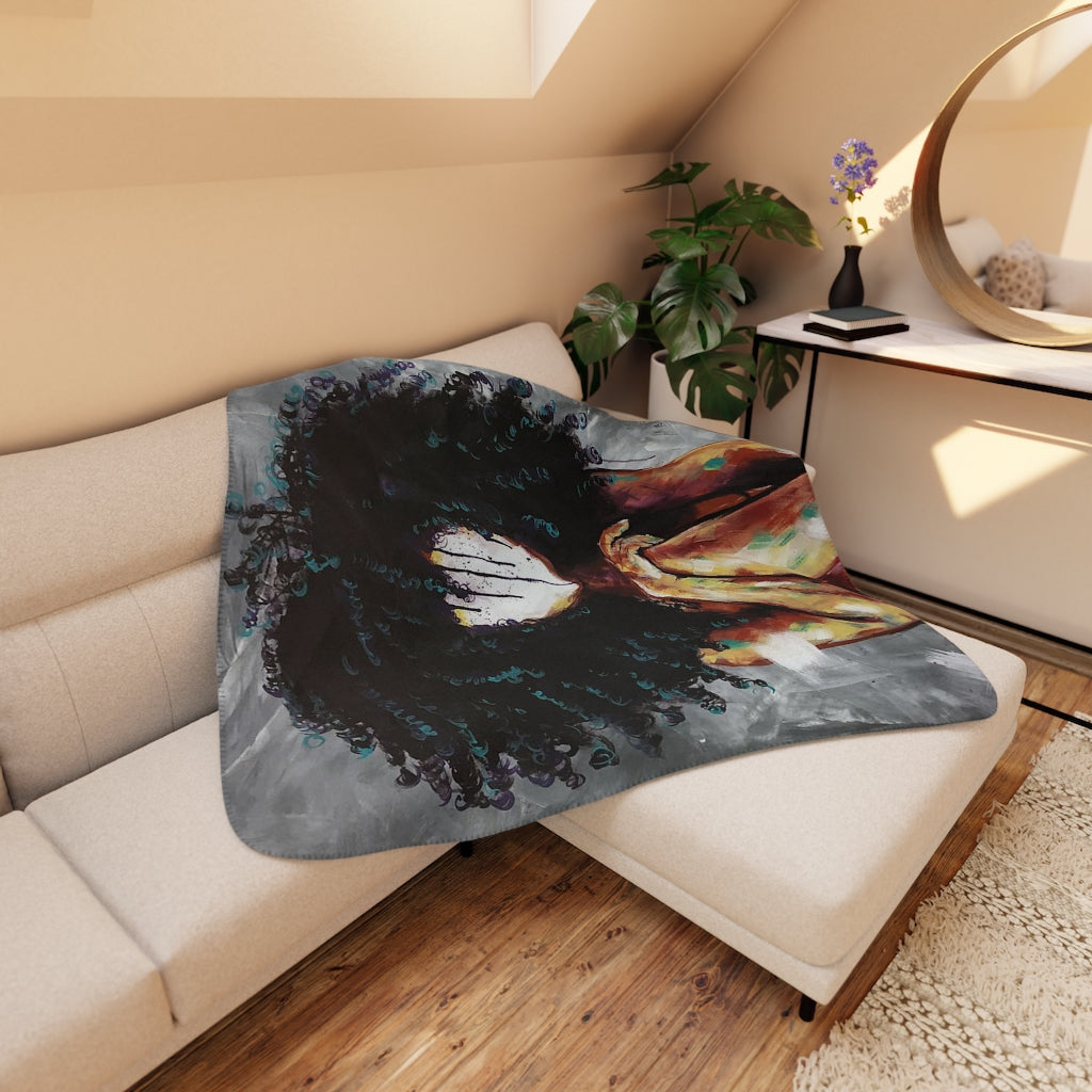 Naturally I Tan Sherpa Blanket