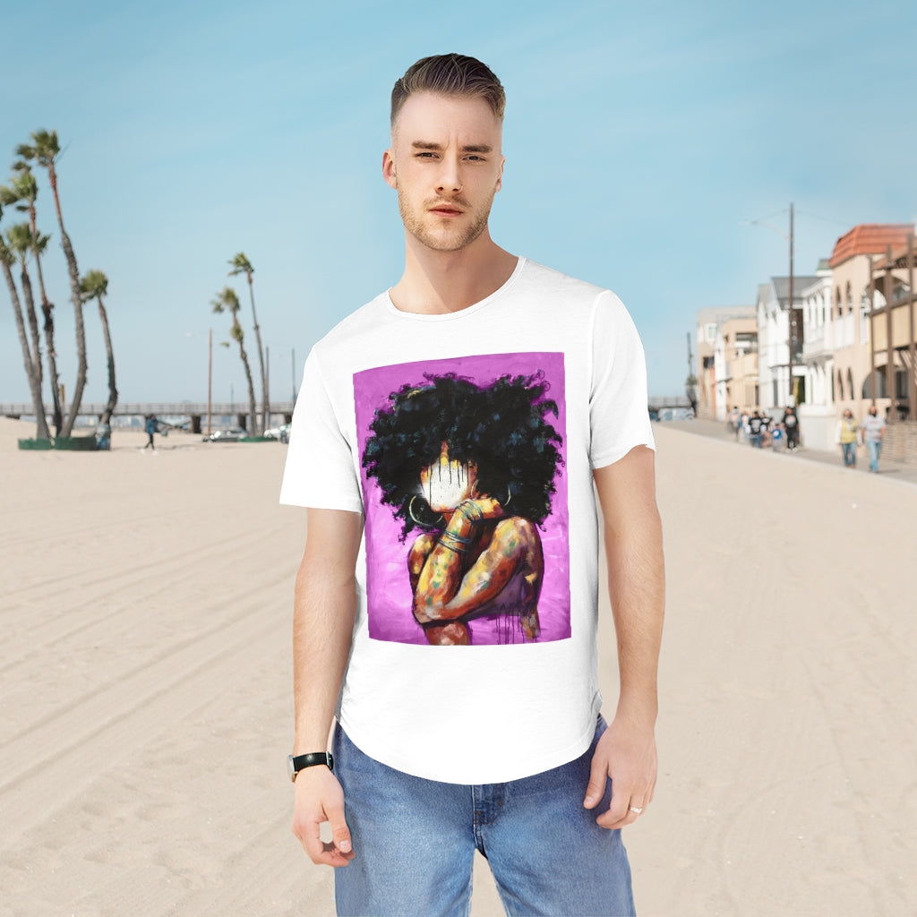 Naturally II PINK Men's Jersey Curved Hem Tee