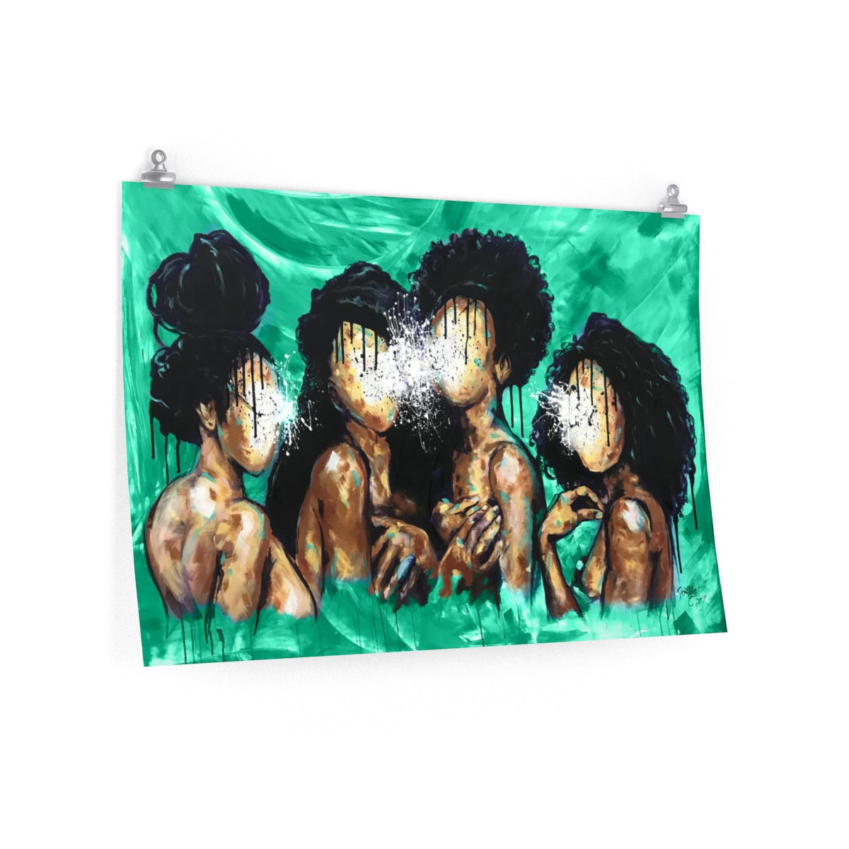 Naturally XLIV TEAL Premium Matte horizontal posters