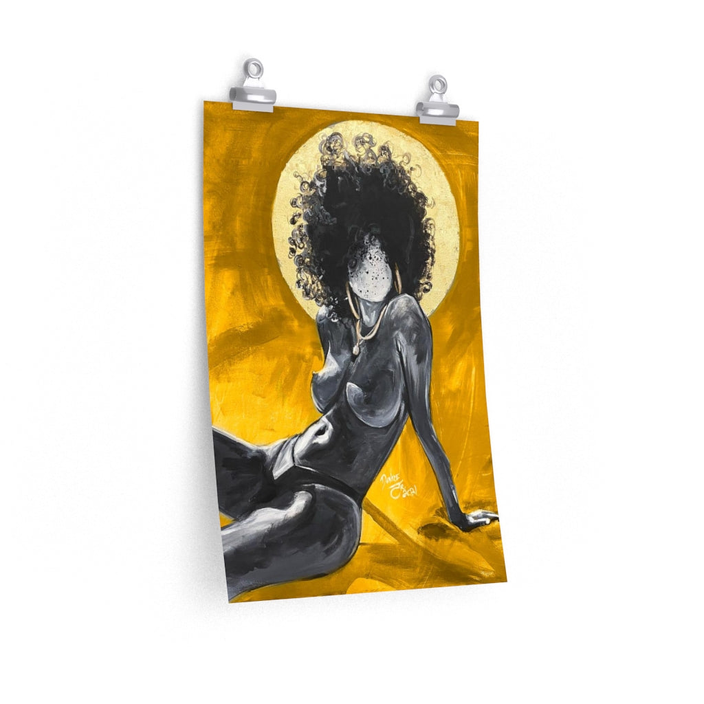 Naturally Nude V GOLD Premium Matte vertical posters