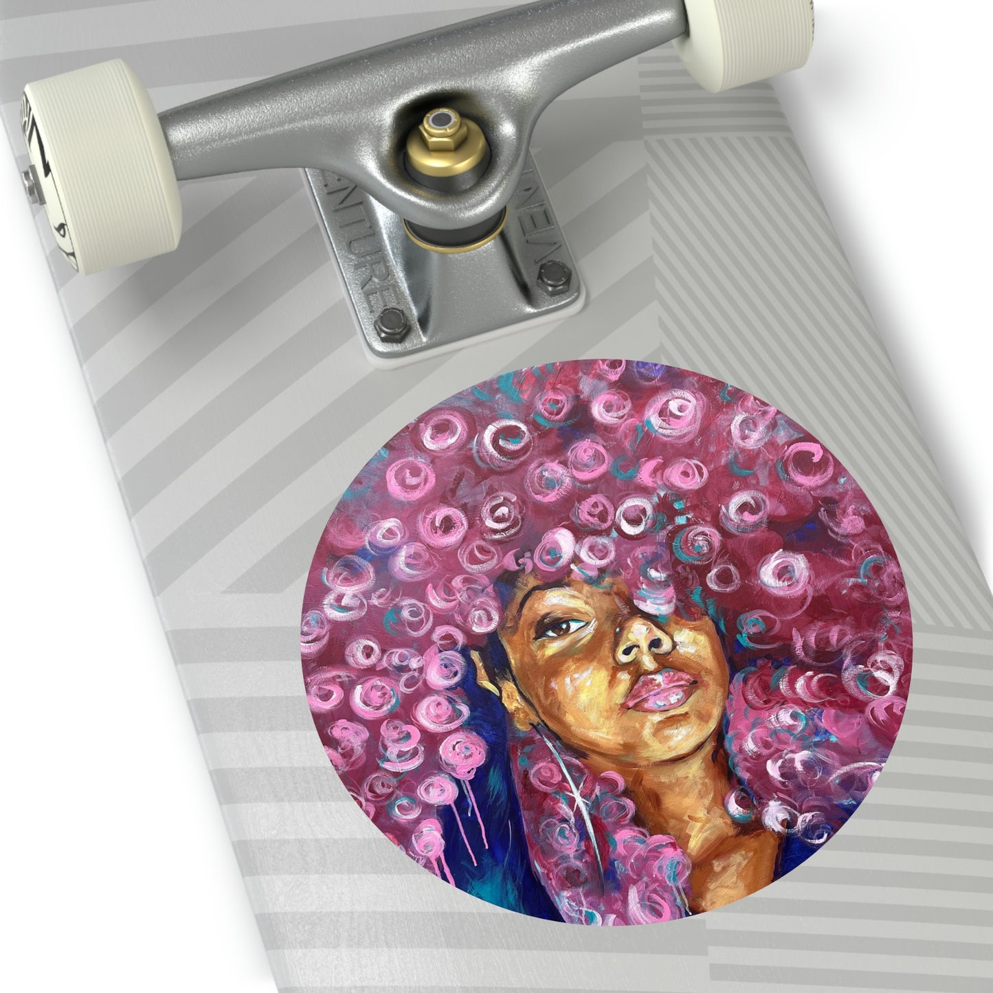 Naturally Rosado Round Vinyl Stickers