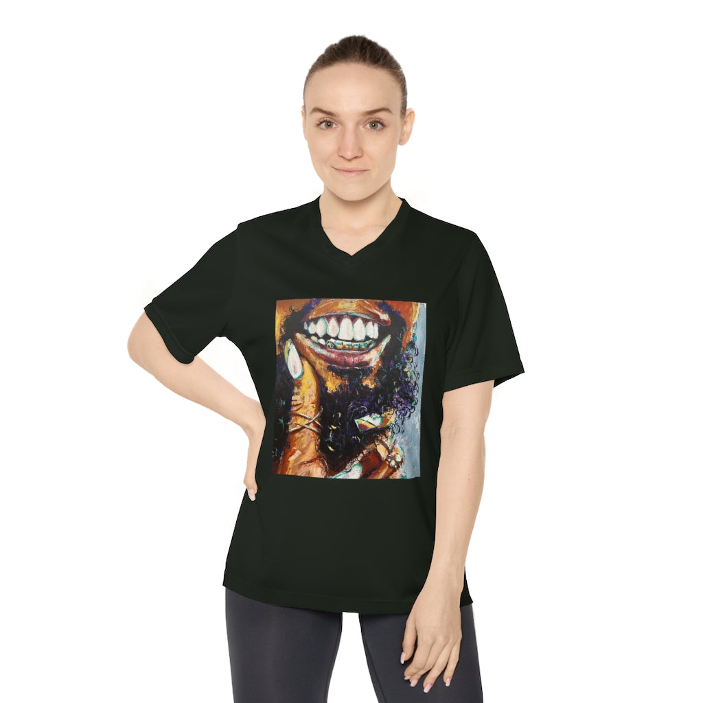 Naturally Black Love XI Women's Performance V-Neck T-Shirt