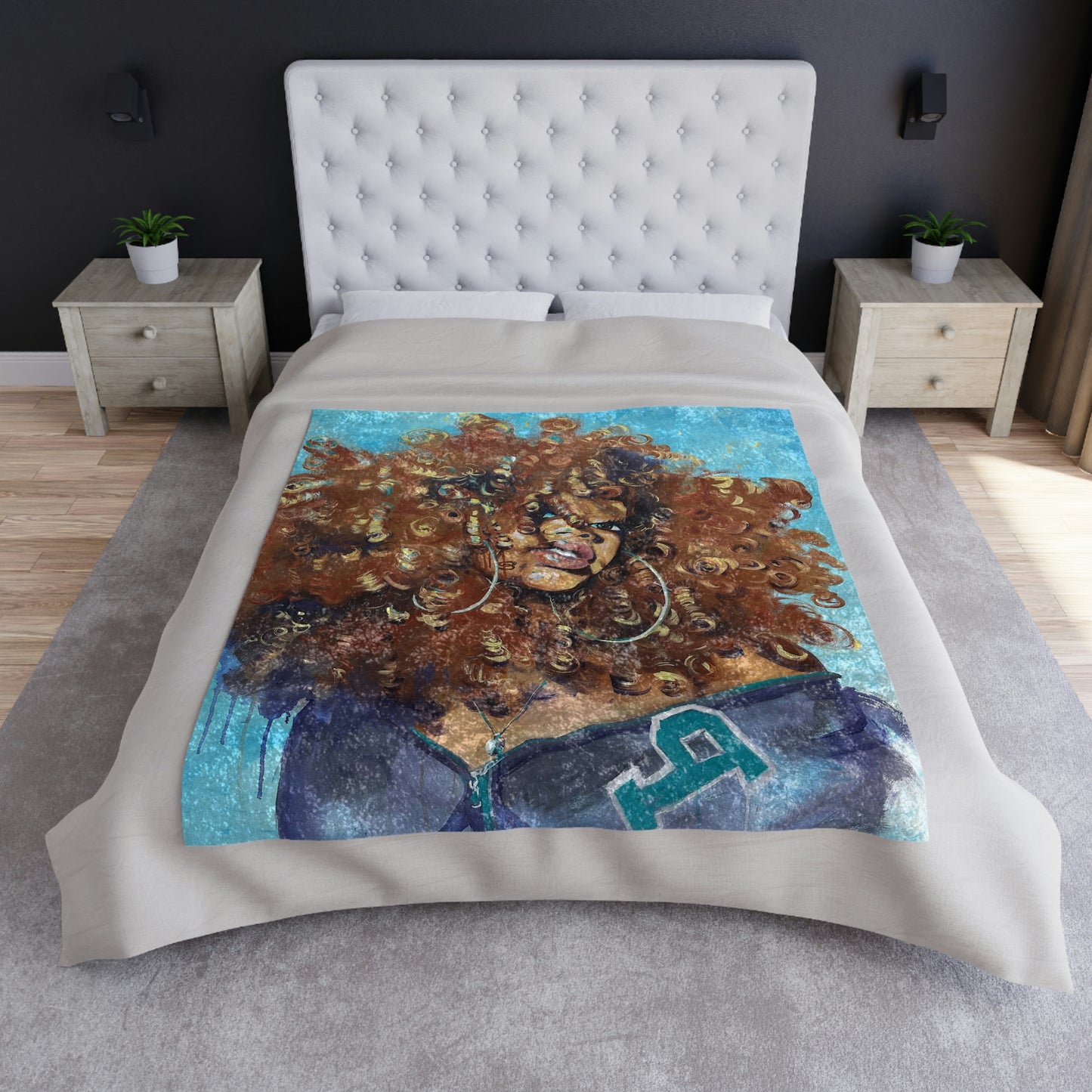 Naturally Navaeyeh Crushed Velvet Blanket