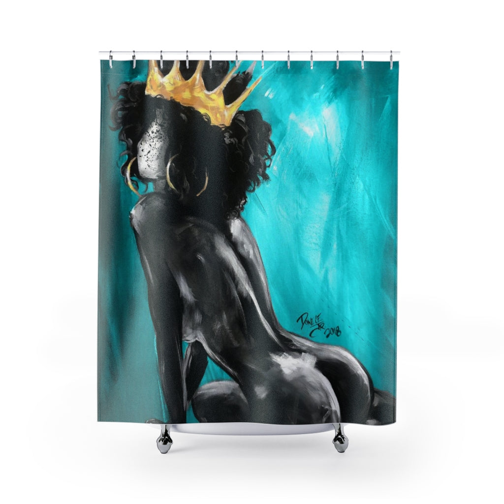 Naturally Queen VIII TEAL Shower Curtains