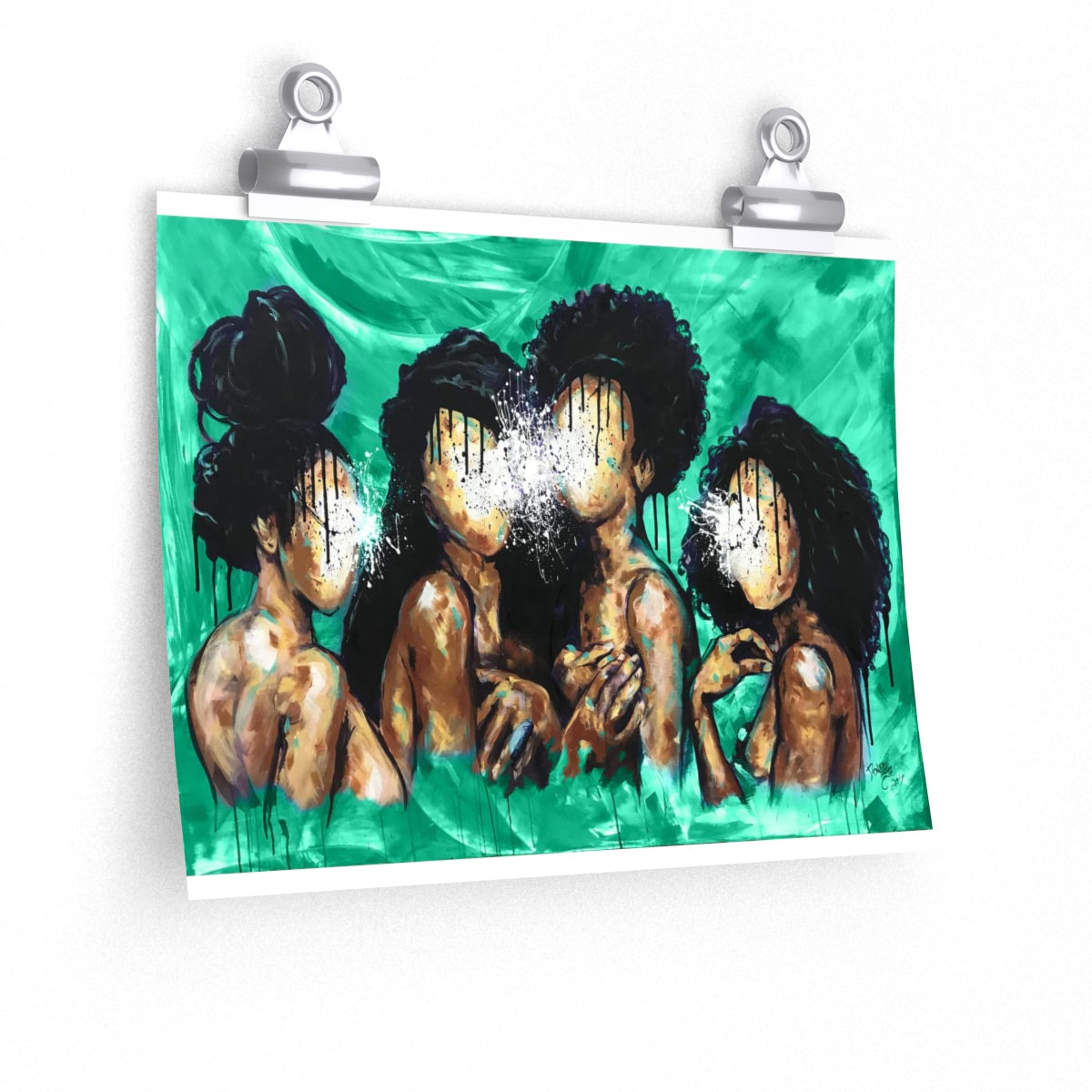 Naturally XLIV TEAL Premium Matte horizontal posters
