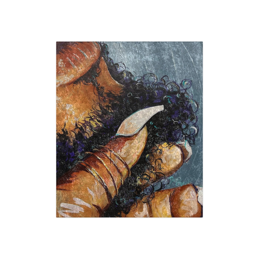 Naturally Black Love X Crushed Velvet Blanket