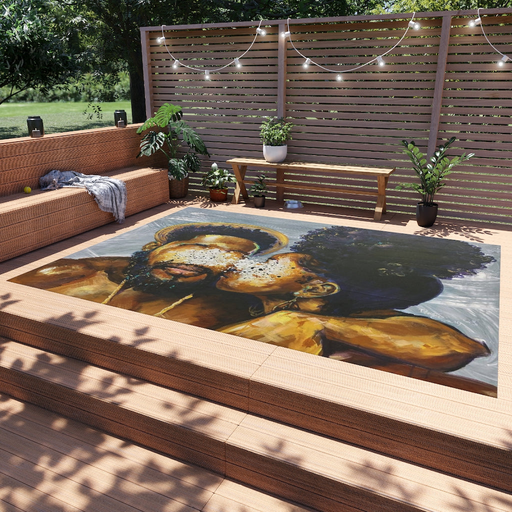 Naturally Black Love IV Outdoor Rug