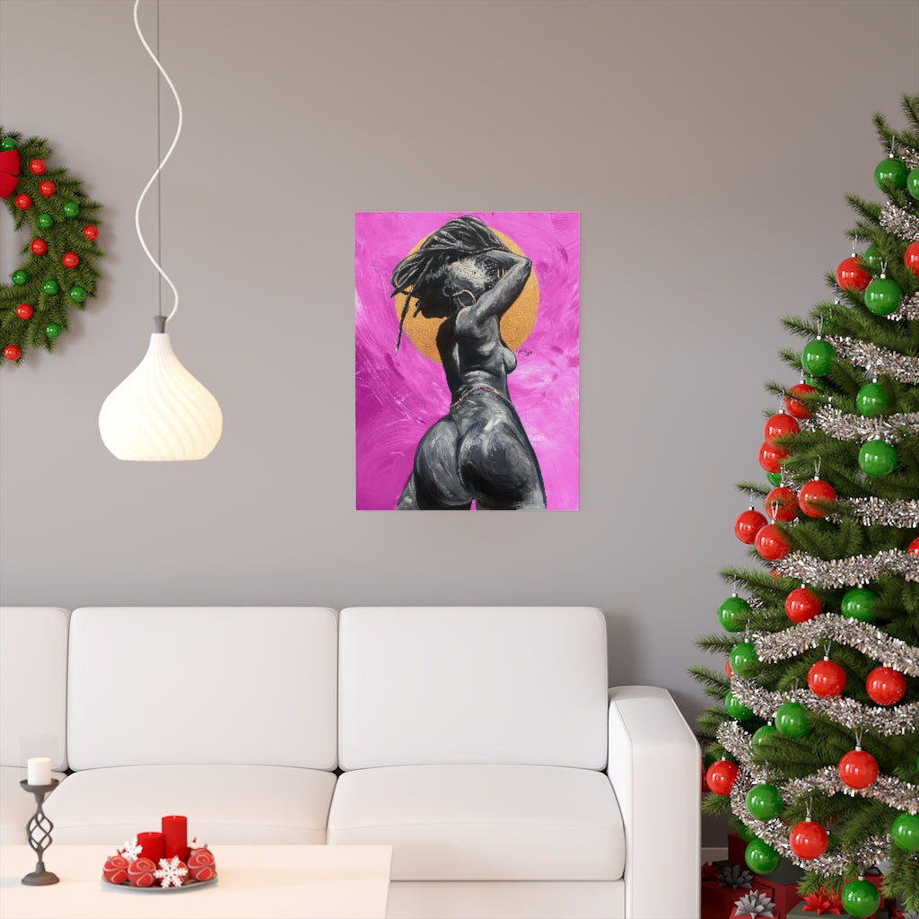Naturally Nude V PINK Premium Matte vertical posters