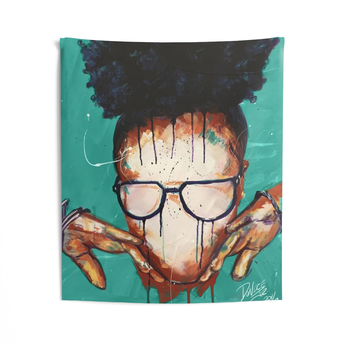 Naturally VIII TEAL Indoor Wall Tapestries