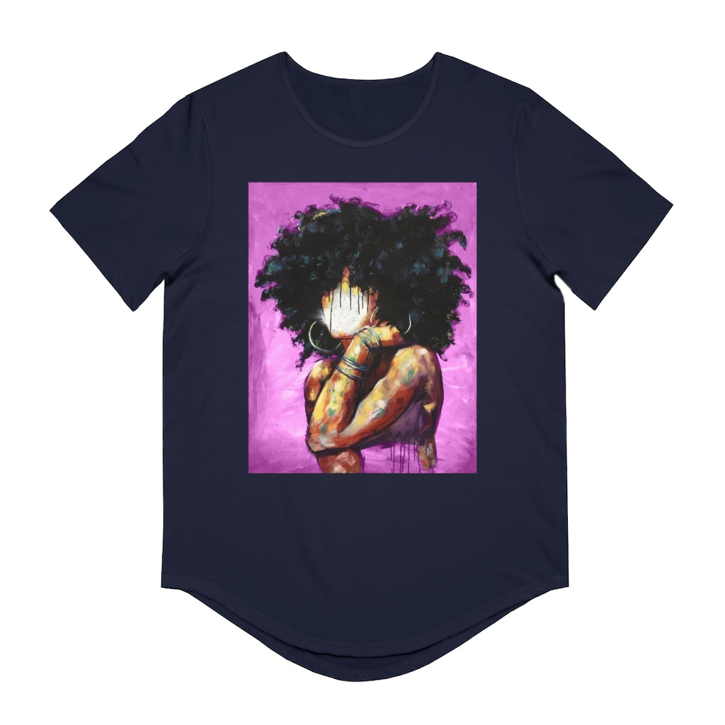 Naturally II PINK Men's Jersey Curved Hem Tee