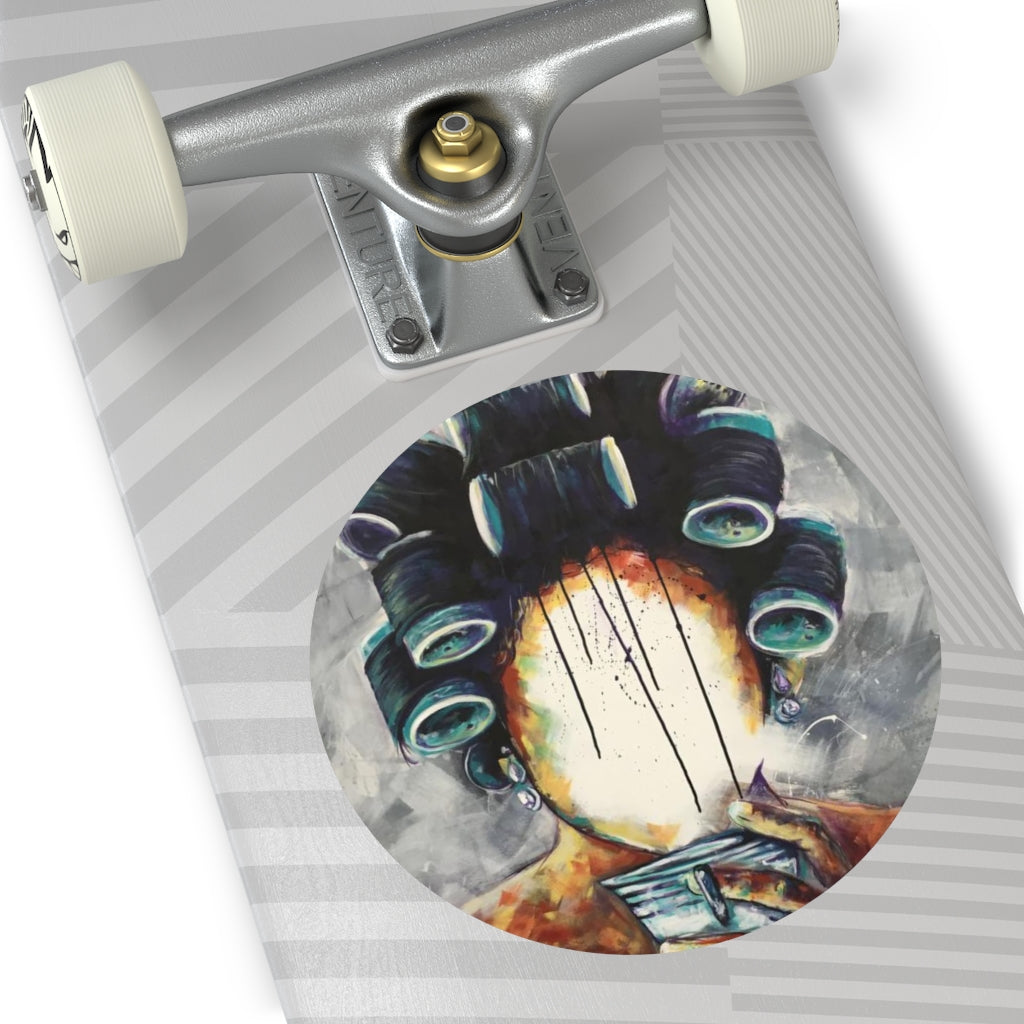 Naturally Undressed IX Round Vinyl Stickers
