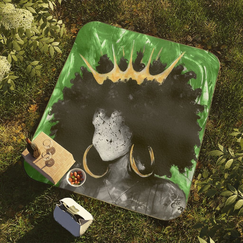 Naturally Queen III GREEN Picnic Blanket