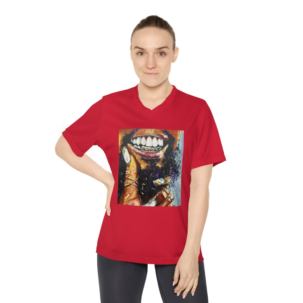 Naturally Black Love XI Women's Performance V-Neck T-Shirt