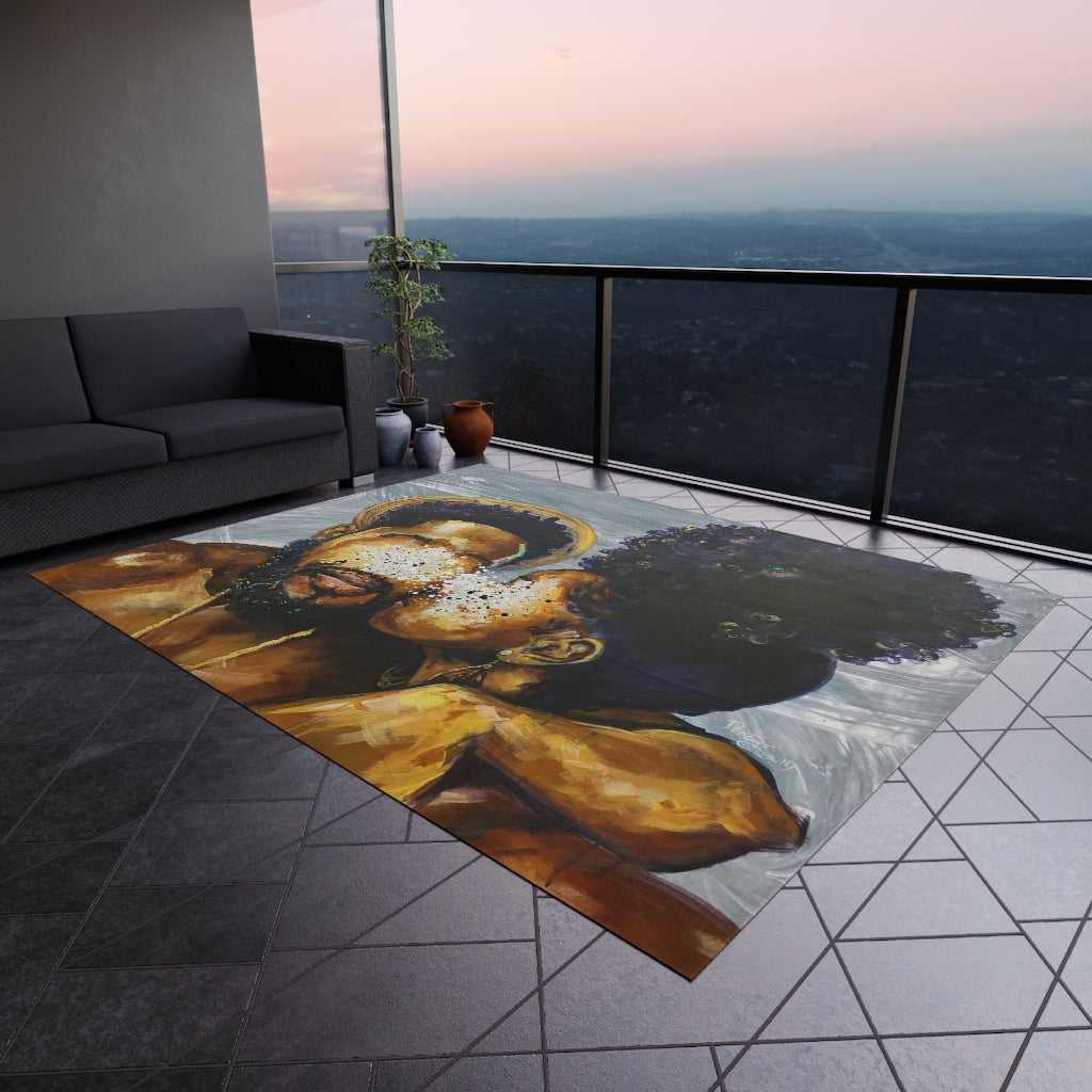 Naturally Black Love IV Outdoor Rug