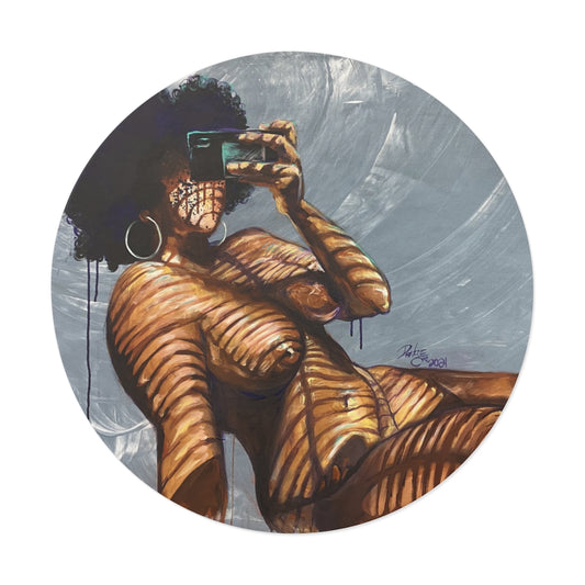 Naturally Nude I Round Vinyl Stickers