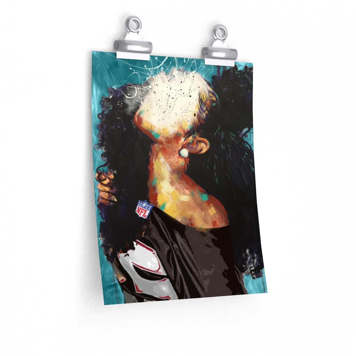 Naturally Falcons III TEAL Premium Matte vertical posters