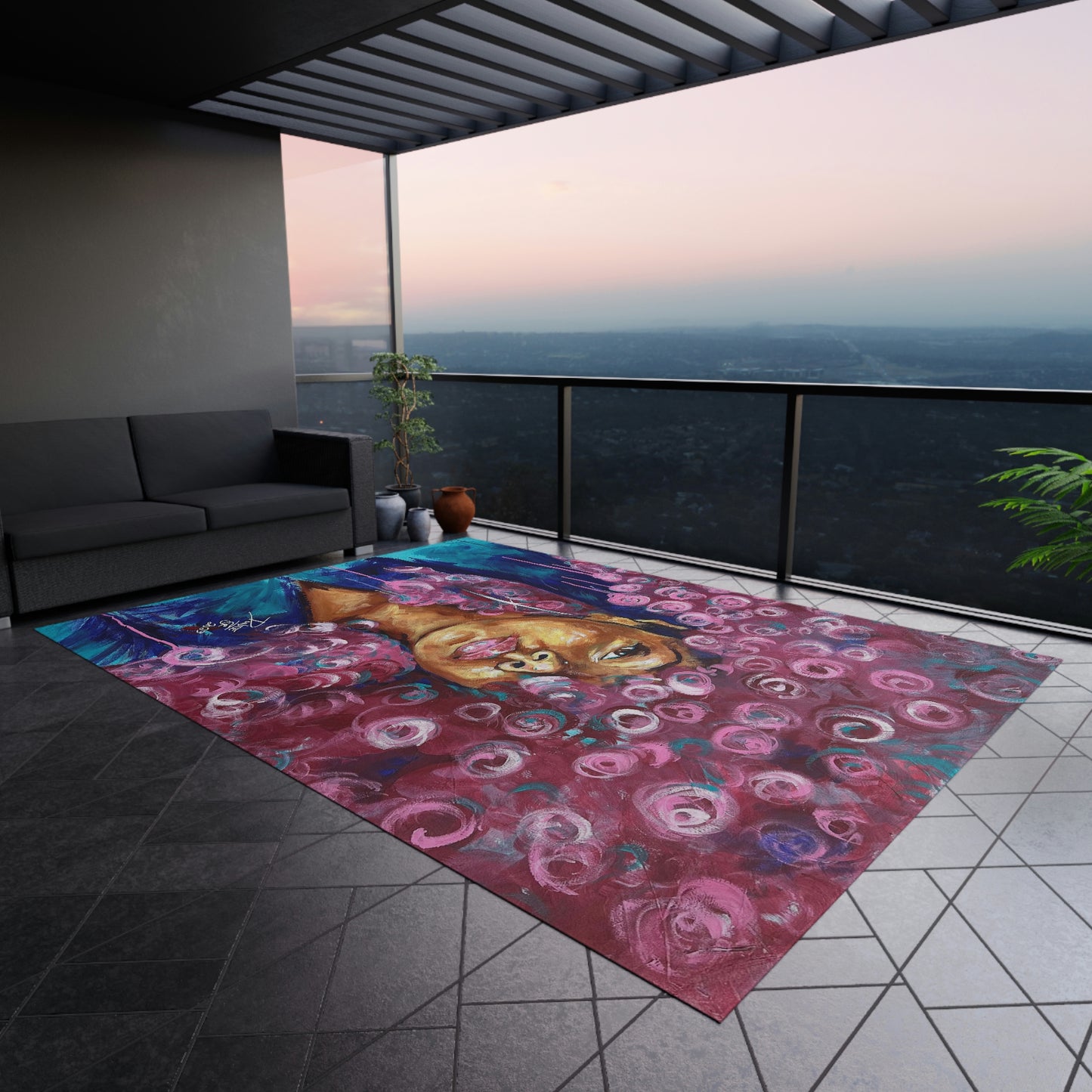 Naturally Rosado Outdoor Rug