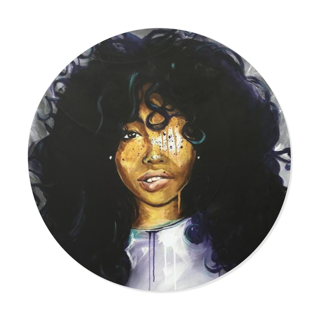 Naturally Sza Round Vinyl Stickers