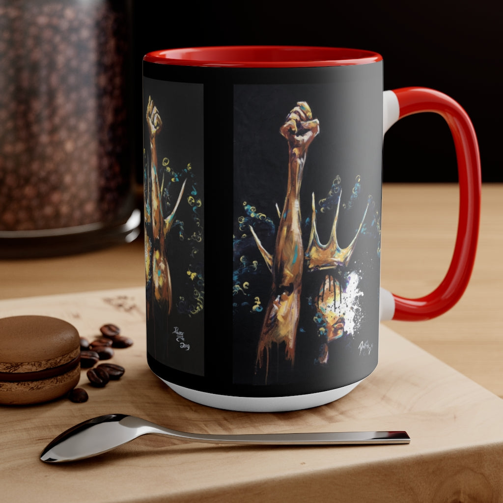 Naturally King and Queen Badu Accent Mug