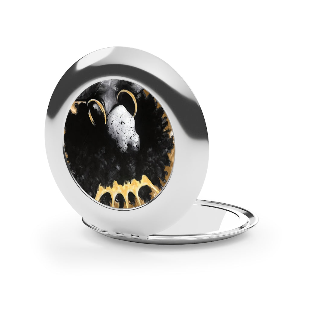 Naturally Queen III GOLD Compact Travel Mirror