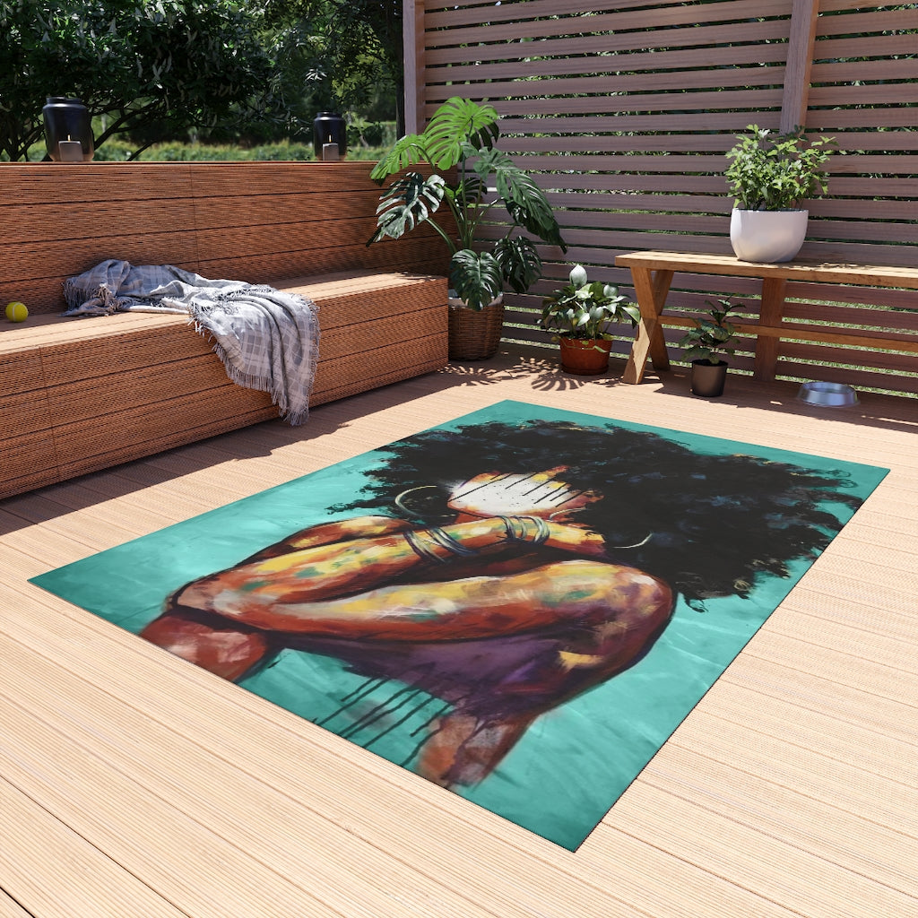 Naturally II TEAL Outdoor Rug