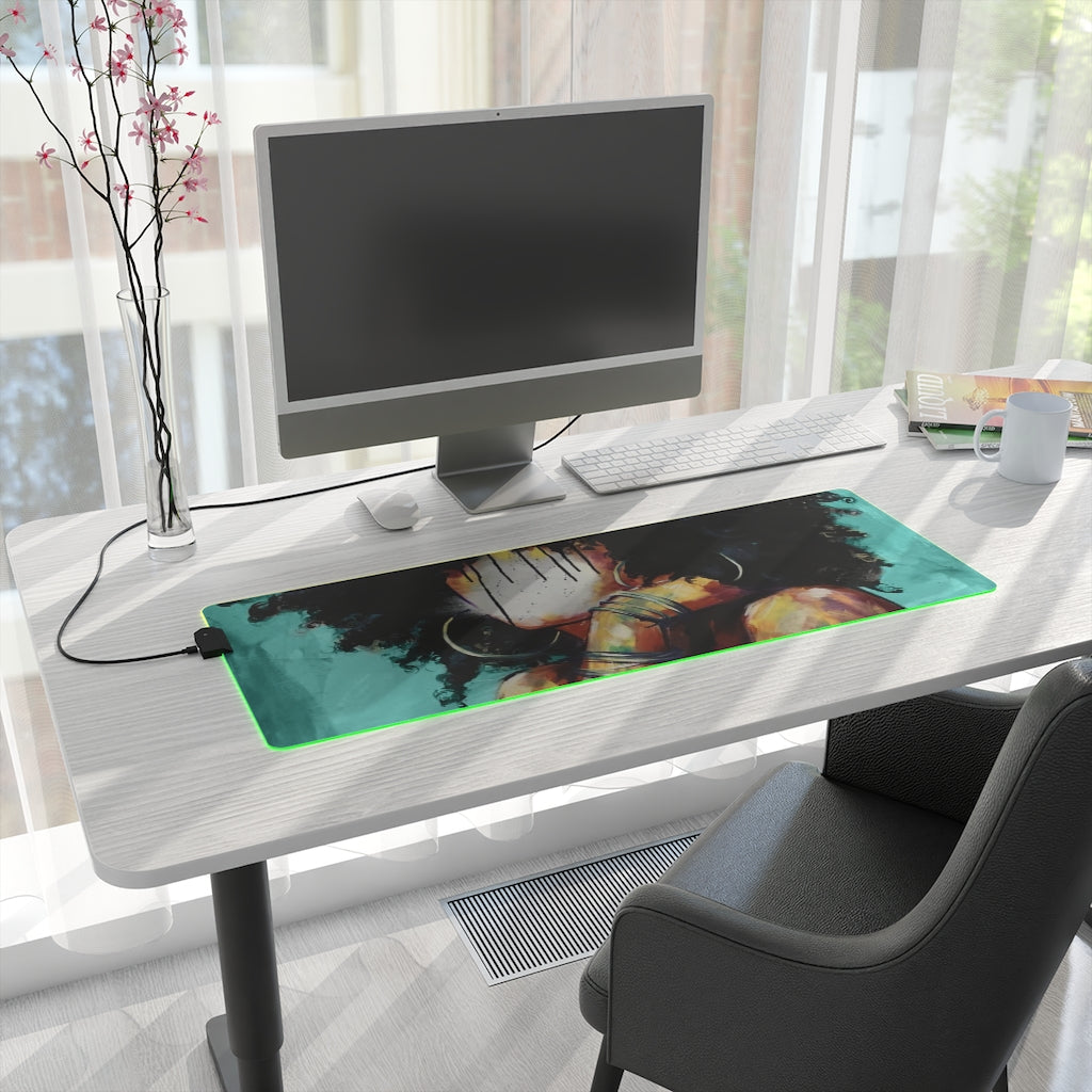 Naturally II TEAL LED Gaming Mouse Pad