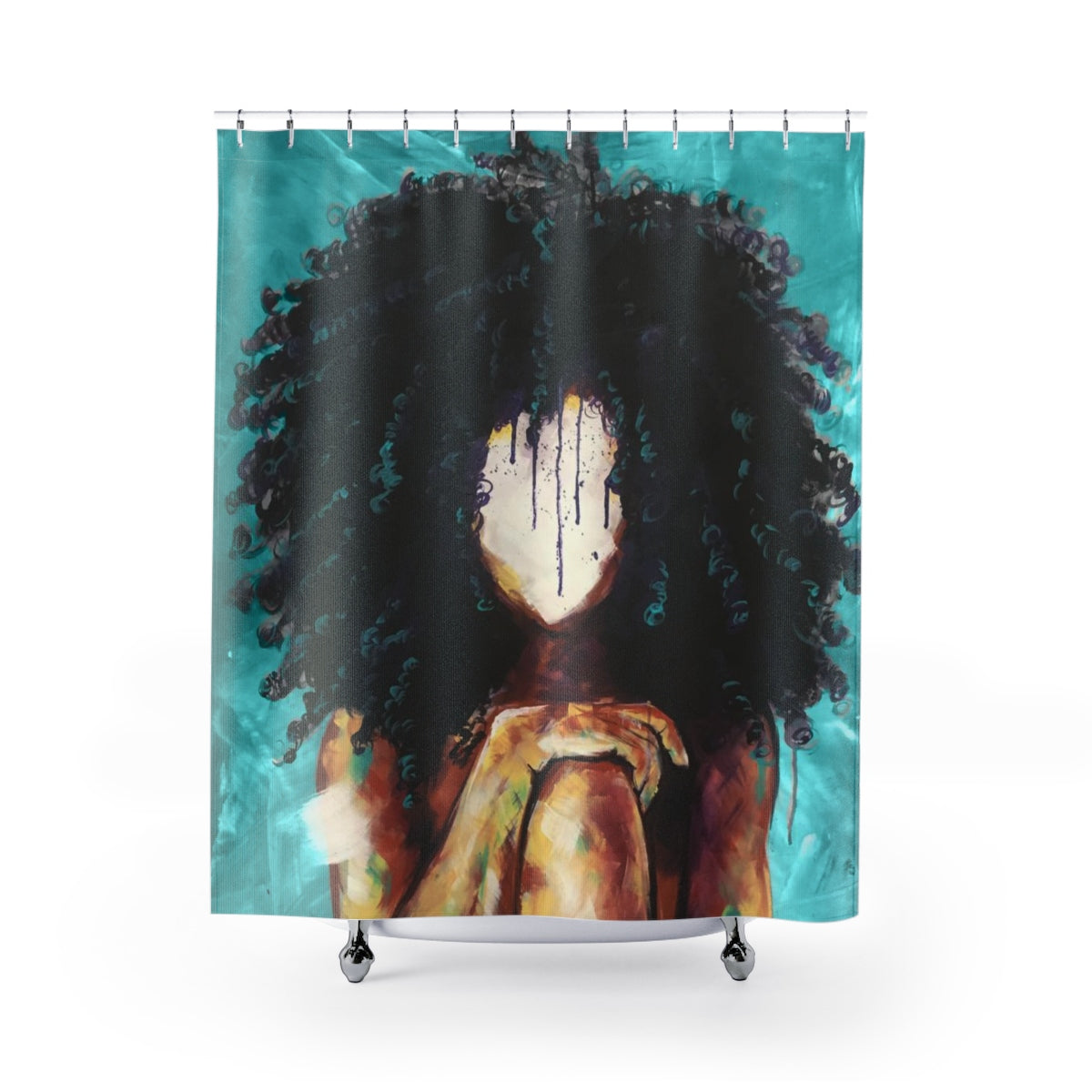 Naturally I TEAL Shower Curtains