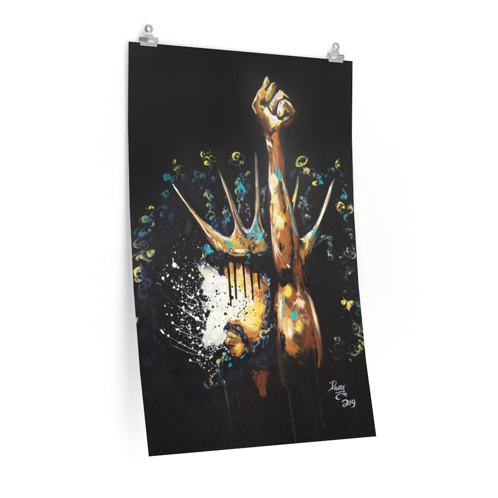 Naturally King Badu Premium Matte vertical posters