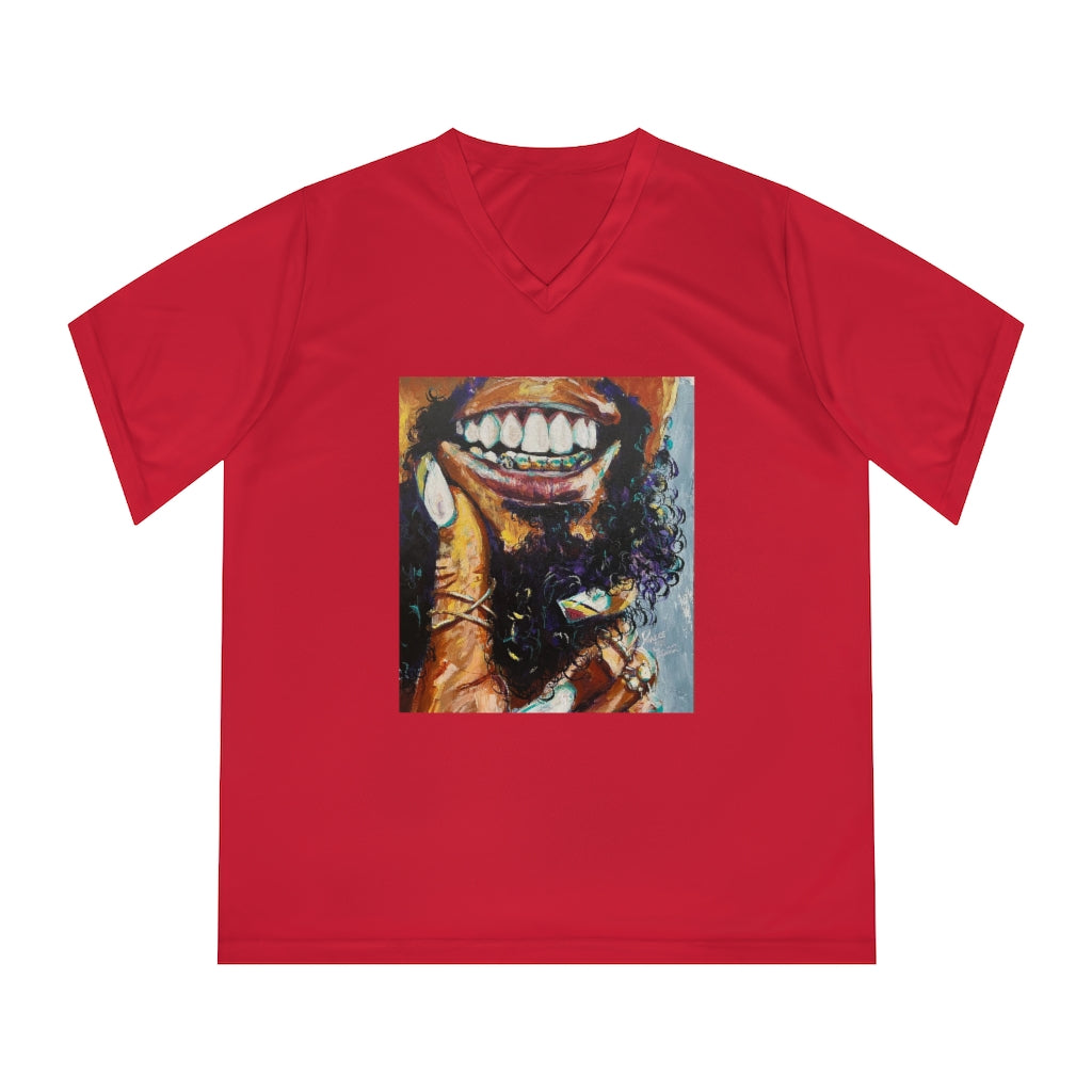 Naturally Black Love XI Women's Performance V-Neck T-Shirt