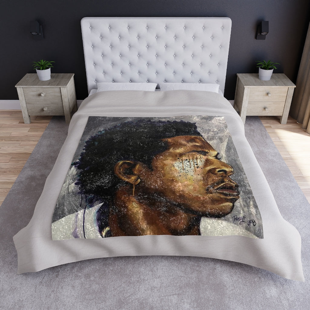 Naturally Hov Crushed Velvet Blanket