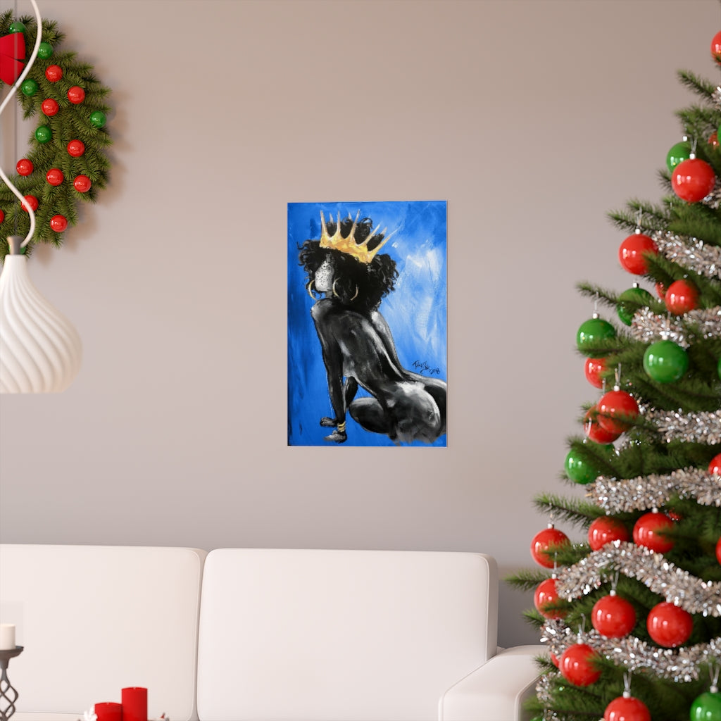 Naturally Queen VIII BLUE Premium Matte vertical posters