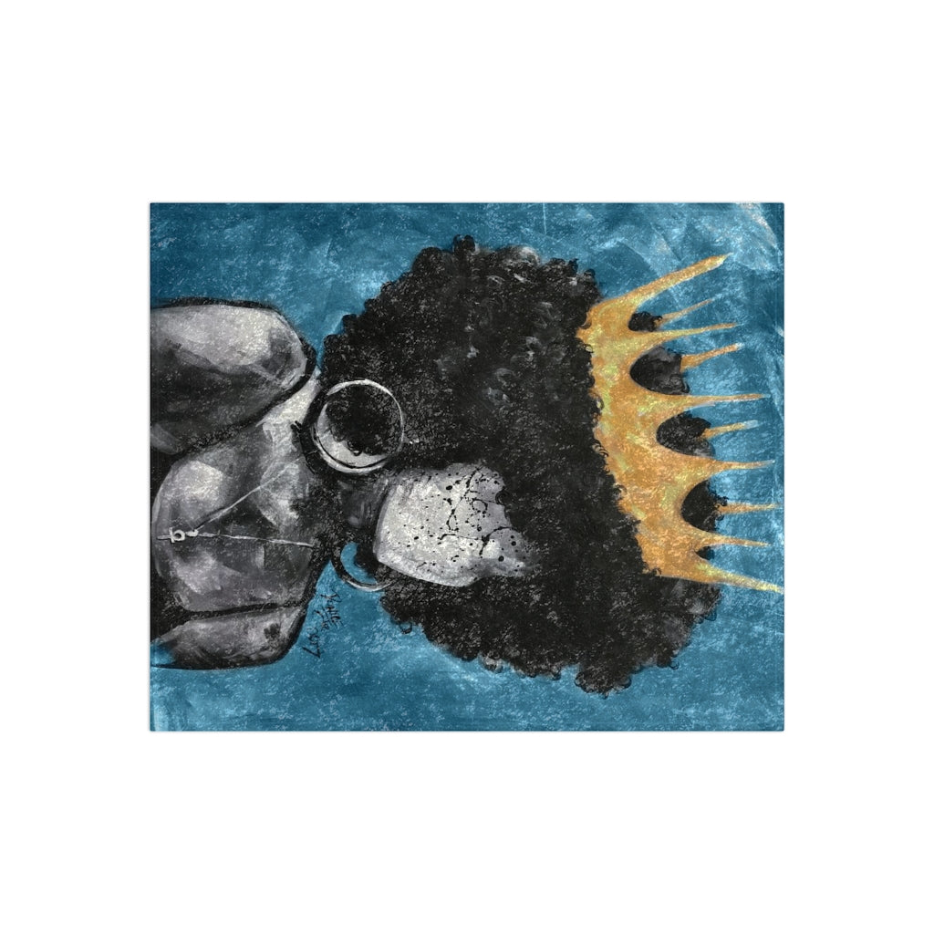 Naturally Queen II BLUE Crushed Velvet Blanket