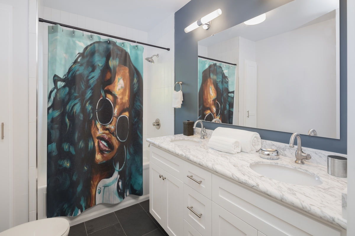 Naturally H.E.R. Shower Curtains