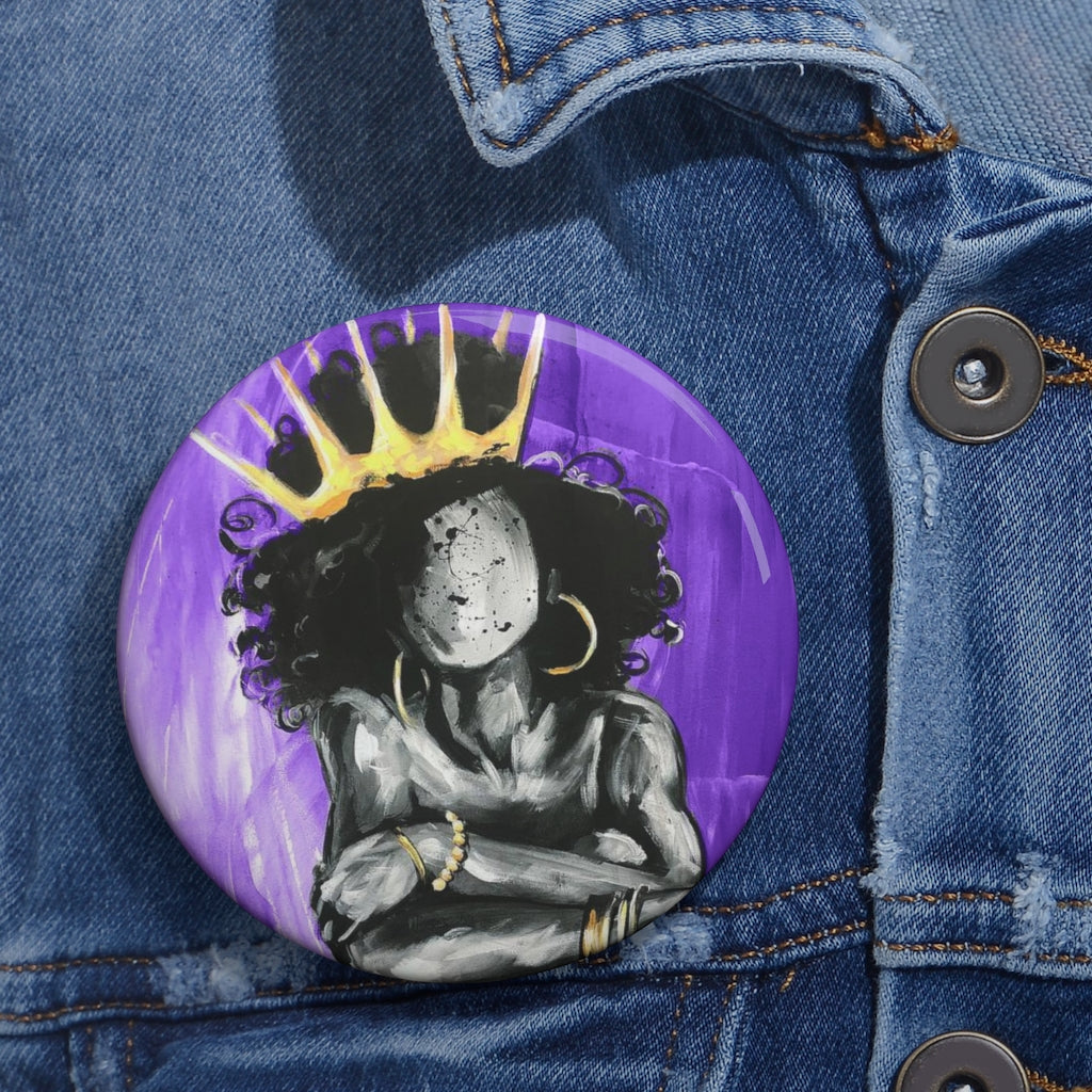 Naturally Queen IX PURPLE Custom Pin Buttons