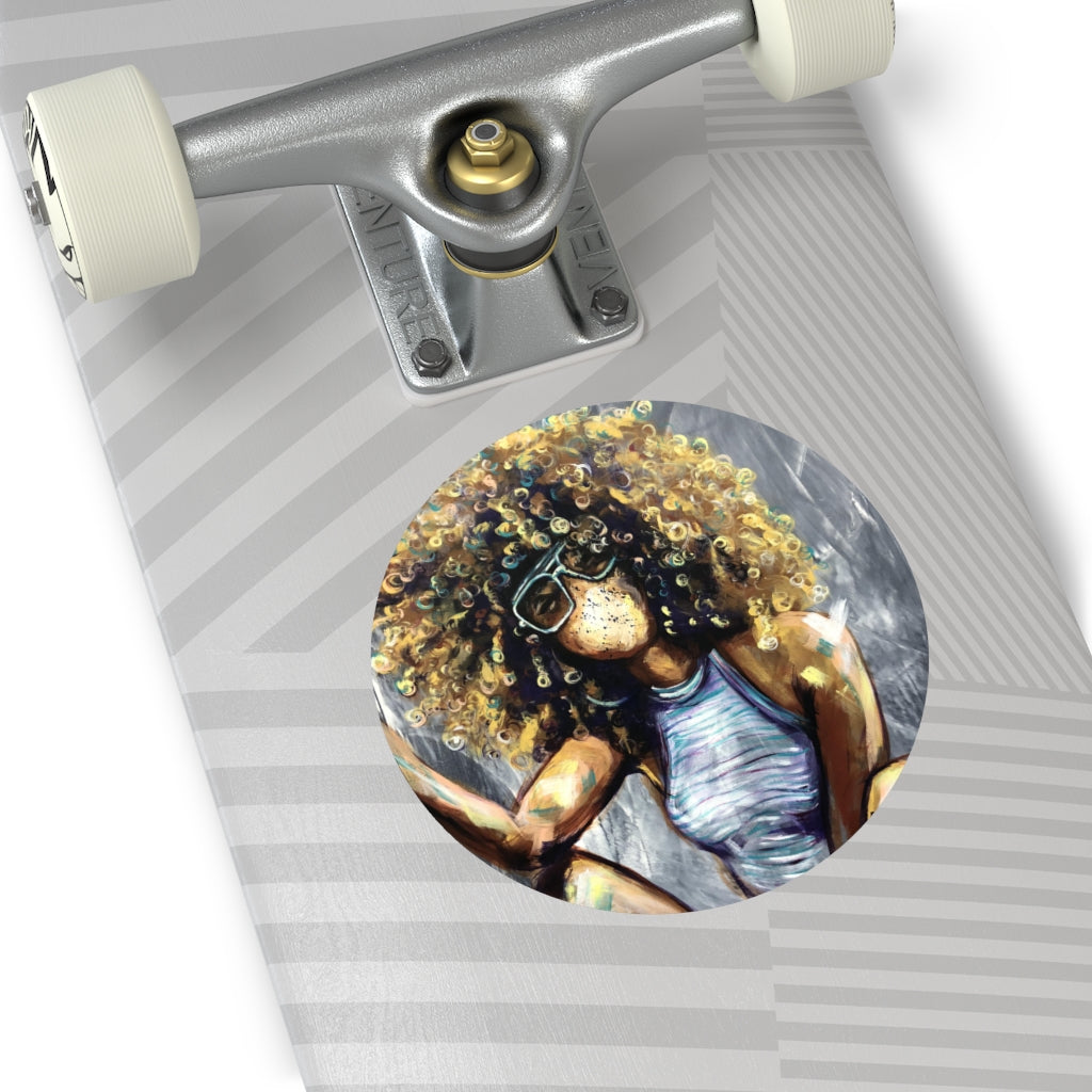Naturally Nia Round Vinyl Stickers