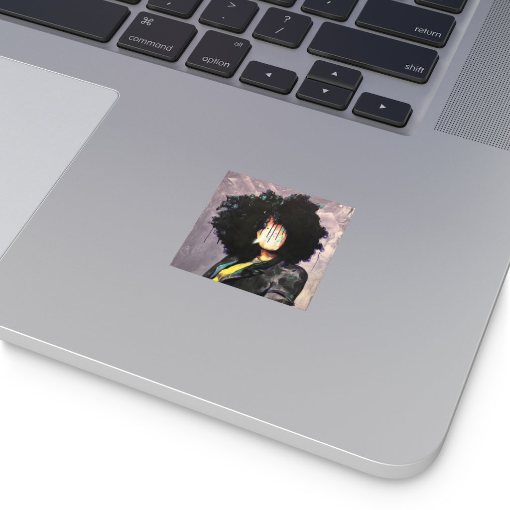 Naturally David Square Vinyl Stickers