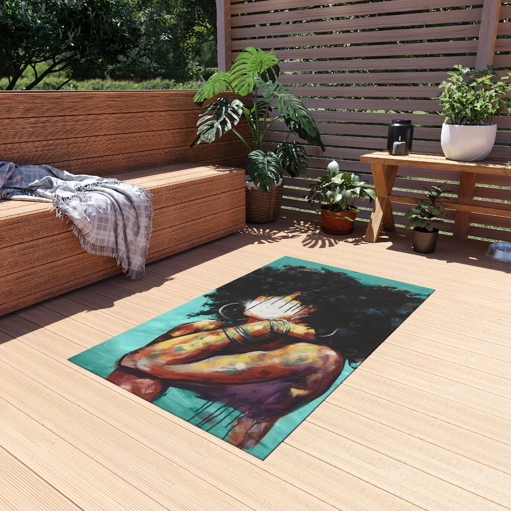 Naturally II TEAL Outdoor Rug