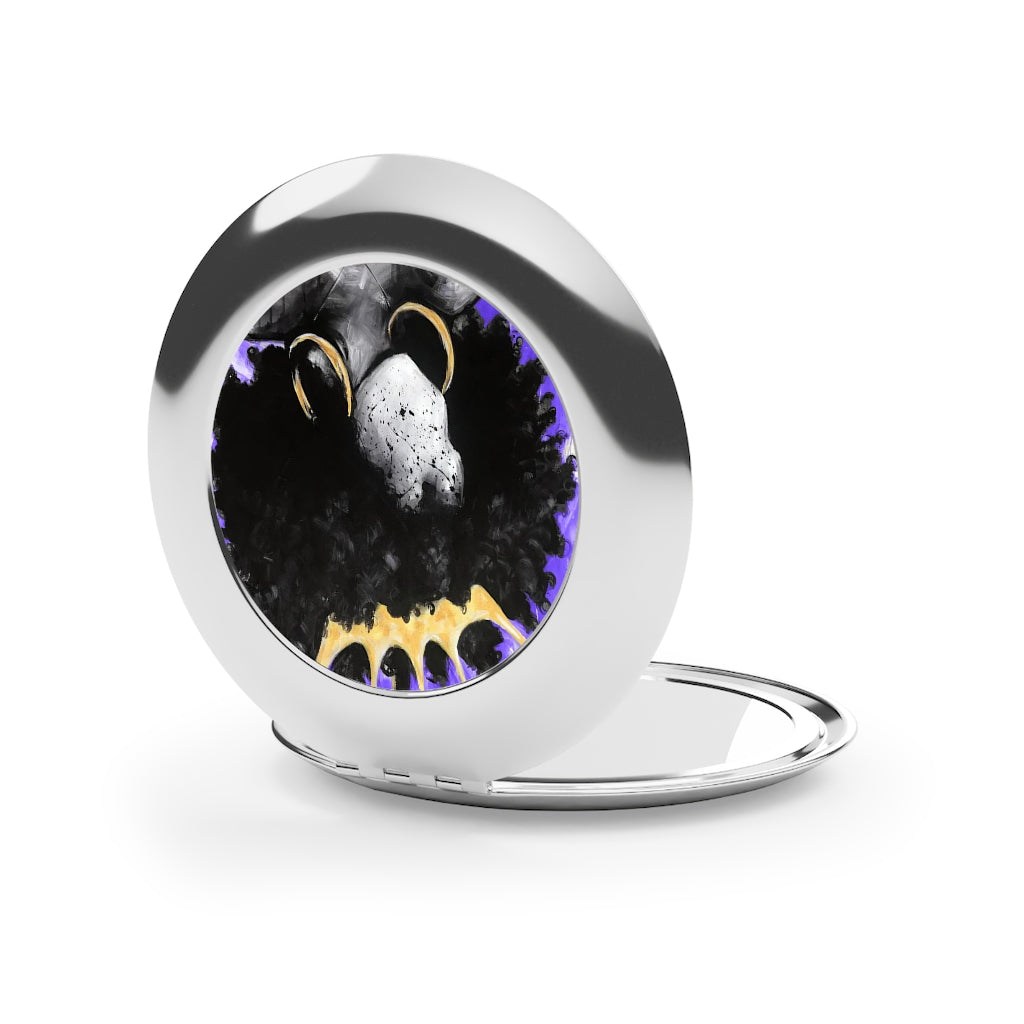 Naturally Queen III PURPLE Compact Travel Mirror