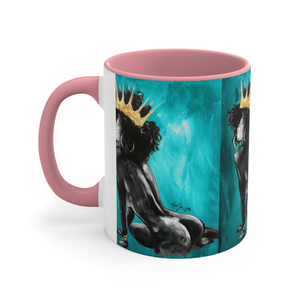 Naturally Queen VIII TEAL Accent Coffee Mug, 11oz