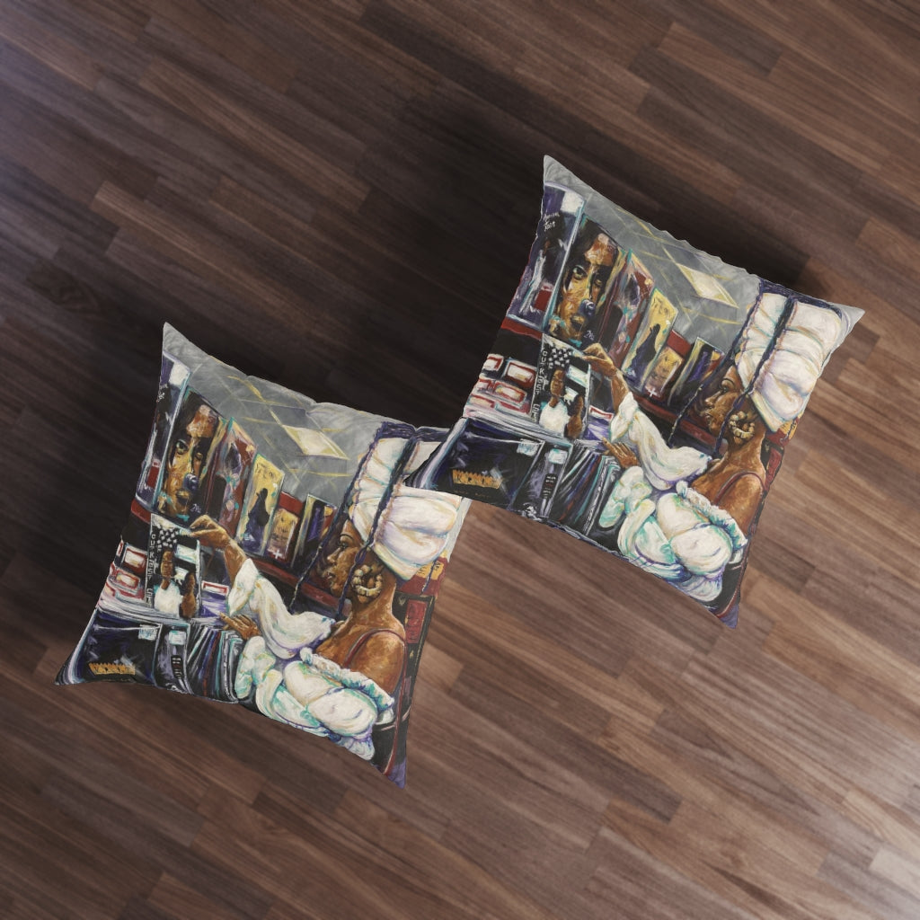 Naturally Nostalgic Tufted Floor Pillow, Square