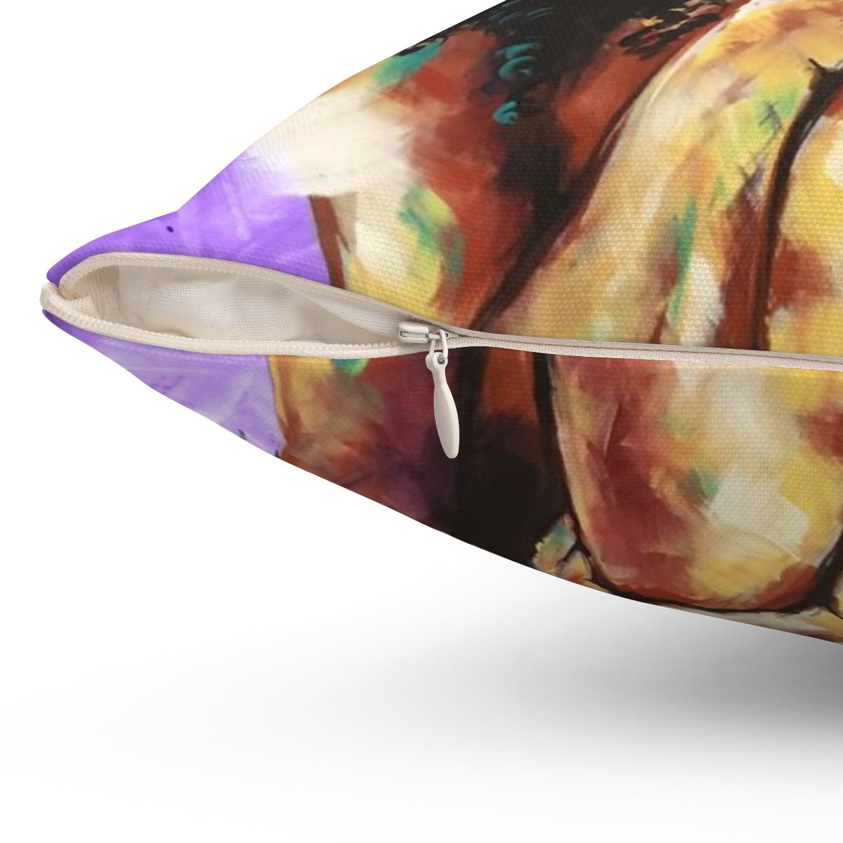 Naturally I PURPLE Spun Polyester Square Pillow