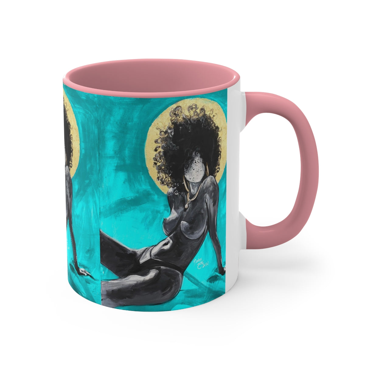 Naturally Nude III TEAL Accent Coffee Mug, 11oz