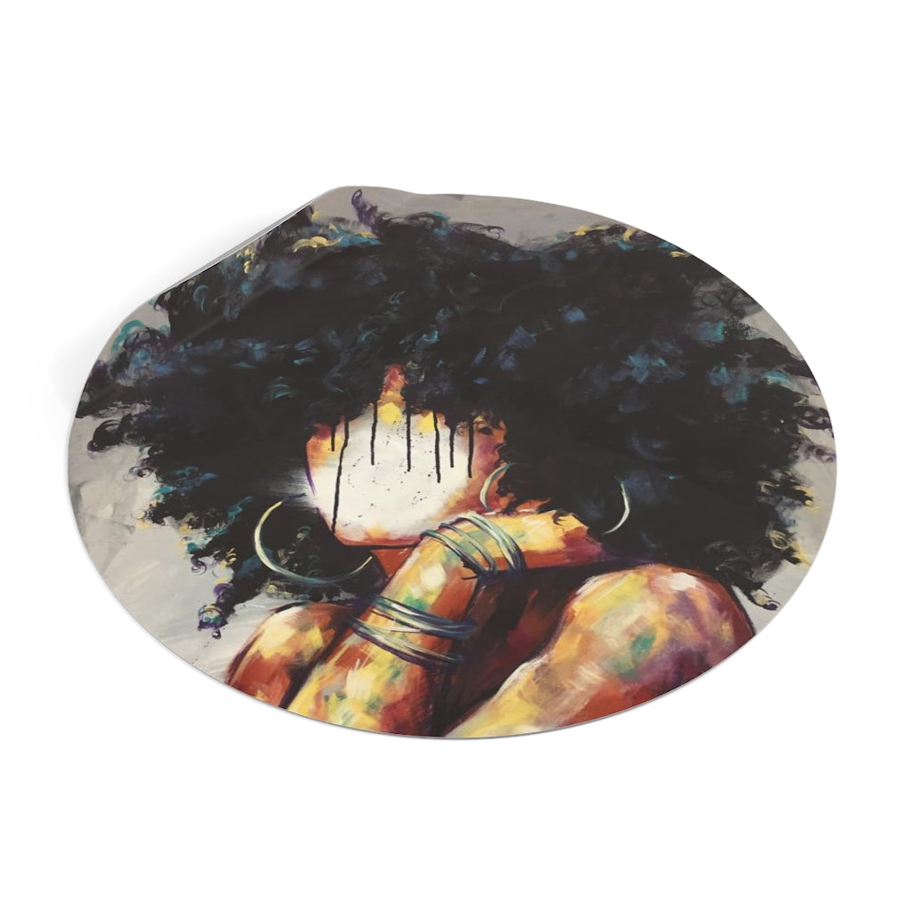 Naturally II Round Vinyl Stickers