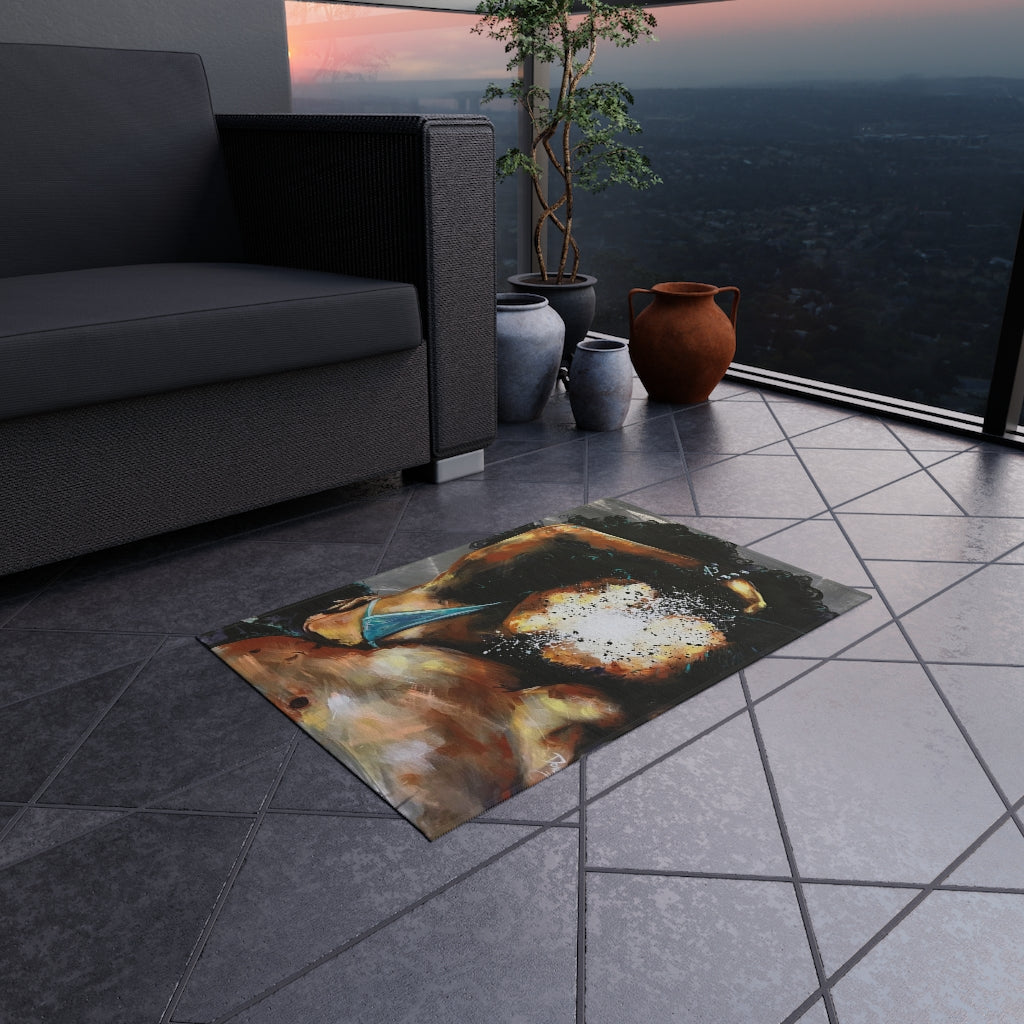 Naturally Black Love III Outdoor Rug