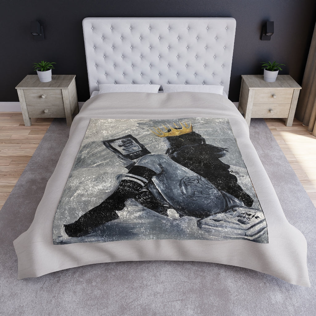 Naturally Queen Dara Crushed Velvet Blanket