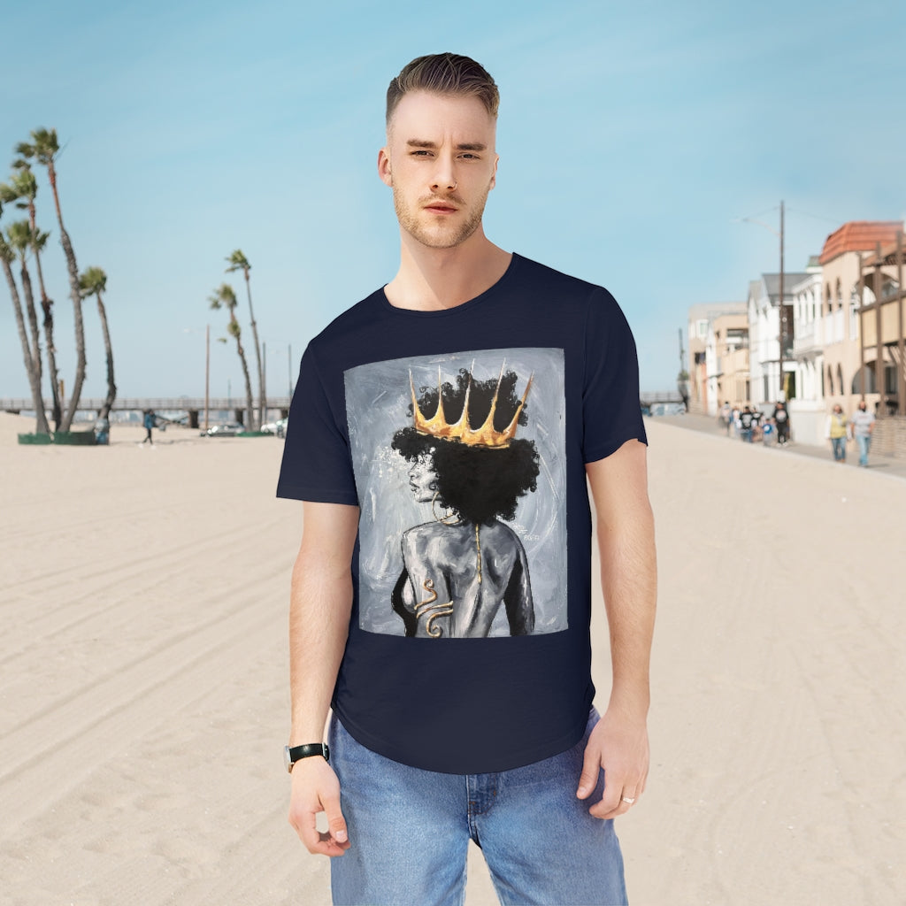 Naturally Queen XXII Men's Jersey Curved Hem Tee