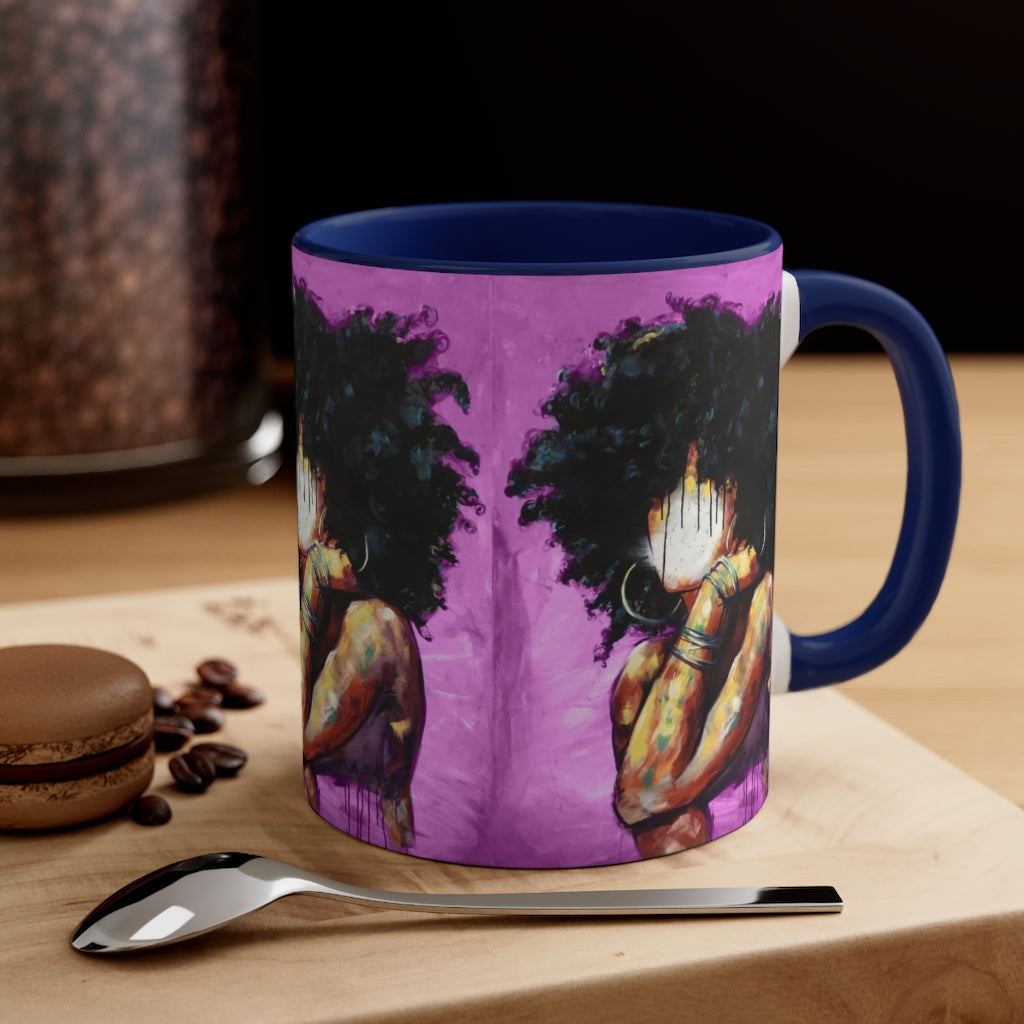 Naturally II PINK Accent Coffee Mug, 11oz