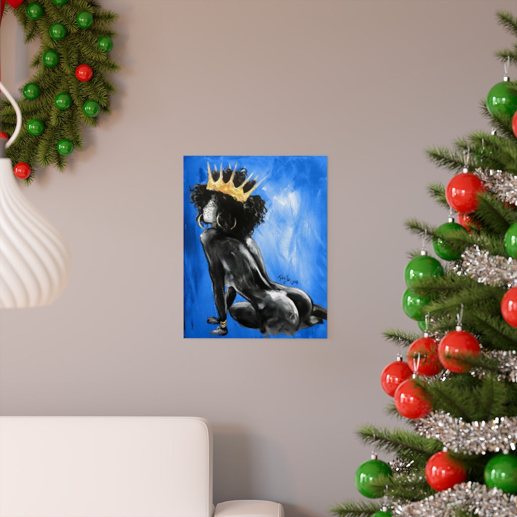 Naturally Queen VIII BLUE Premium Matte vertical posters