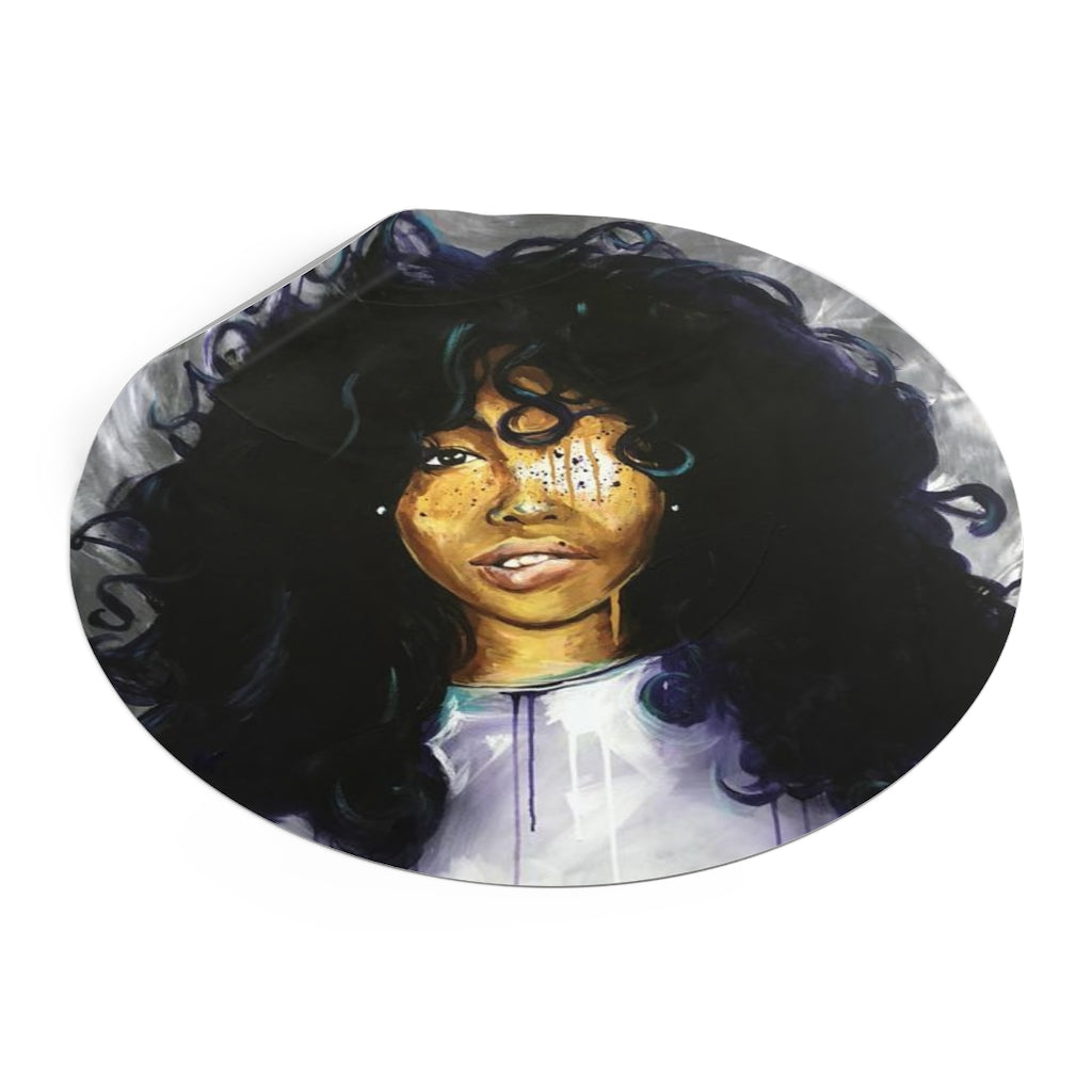 Naturally Sza Round Vinyl Stickers